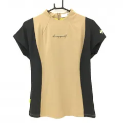 【超美品】ルコックゴルフ ノースリーブシャツ ライトブラウン×黒  レディース L ゴルフウェア 2023年モデル le coq sportifのサムネイル