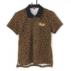 超美品】ダンスウィズドラゴン 半袖ポロシャツ ブラウン×黒 レオパード