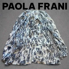 PAOLA FRANI シアー フリルブラウス 総柄 長袖 レディース(T-012)のサムネイル