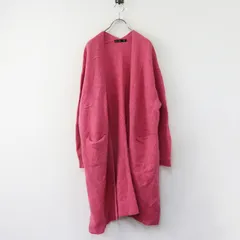大きいサイズ AS KNOW AS olaca ウールアンゴラニットロングカーディガン 15＼ピンク 羽織り【2400014893427】のサムネイル