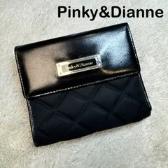 Pinky&Dianne ピンキーアンドダイアン 三つ折り財布 レザー ブラック