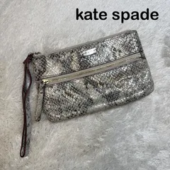 kate spade ケイトスペード ポーチ 小物入れ シルバー パイソン柄