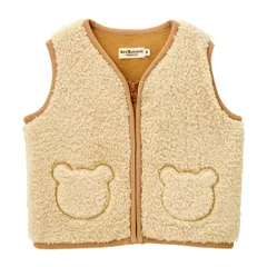 新品 [ミキハウス ホットビスケッツ] ベスト 男の子 女の子 キッズ 子供服 アイボリー LL(100-110cm) 73-5701-494