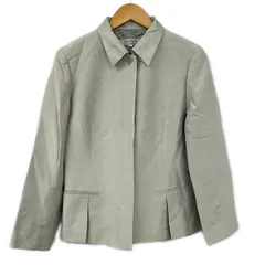 LANVIN(ランバン) ジャケット サイズ42 L レディース美品  ライトグレー 長袖/比翼/シルク混/肩パッドのサムネイル