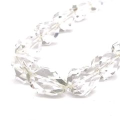 天然ホワイトサファイア ブレスレット オーバルファセットカット 4.4mm 