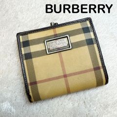 バーバリーズ 二つ折り財布 がま口 ノバチェック ヴィンテージ