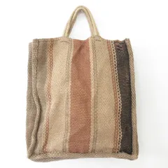 良品 MAISON BENGAL メイソンベンガル ストライプトートバッグ ブラウン レディース 古着 中古 USEDのサムネイル