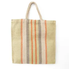 美品 MAISON BENGAL メイソンベンガル ストライプトートバッグ ベージュ レディース 古着 中古 USEDのサムネイル