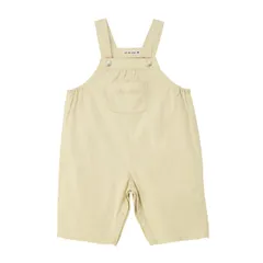 新品 [ミキハウス] WEB限定 オーバーオール 6分丈 ロゴ 無地 サロペット パンツ 綿100％ 男の子 女の子 ベビー キッズ 子供服 10-3348-687 L(90-100cm) ベージュ