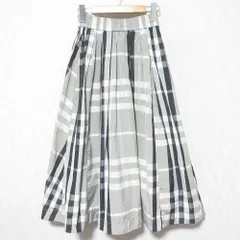 美品 La boutique BonBon ラブティックボンボン チェックフレアロングスカート サイズPS グレー系 レディース 古着 中古 USEDのサムネイル