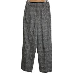 Drawer ドゥロワー コットン シルク チェック ロールアップ パンツ 38