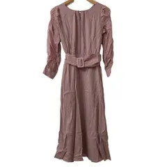 美品 24AW PROPORTION BODY DRESSING プロポーションボディドレッシング 肩シャーリングシアーワンピース M ピンク レディース 古着 中古 USED
