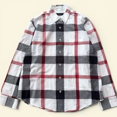 美品✨トムブラウン リネン100% シャツ 長袖 チェックパッチワーク L