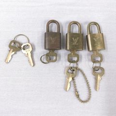 鍵付き】ルイヴィトン 南京錠 パドロック 4点セット ゴールド シルバー