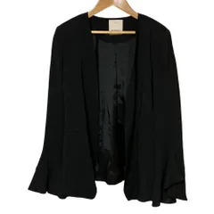 良品 PINKO ピンコ ノーカラージャケット 38 ブラック レディース 古着 中古 USEDのサムネイル