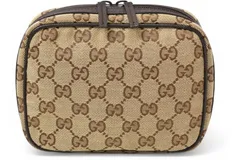 グッチ ポーチ GUCCI GGキャンバス 化粧ポーチ/コスメポーチ GGブラウン/ベージュ 153129【中古】