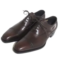 美品 BEAMS F ビームスエフ ハンドクラフテッドフットウェア オックスフォードシューズ ドレスシューズ サイズ6.5 約25cm ブラウン メンズ 古着 中古 USEDのサムネイル