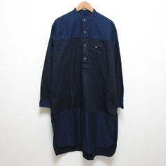 美品✨45R デニムロングドレス インディゴ ヒッコリーストライプ