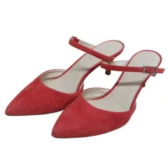 良品 FOXEY フォクシー Shoes POPPY ストラップ スエード ミュール サンダル 38 24.0cm相当 レッド レディース 古着 中古 USEDのサムネイル