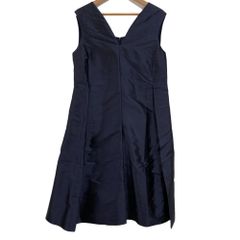 着物リメイクノースリーブ ロングベスト ジレ ベルト付き 大島紬 6月