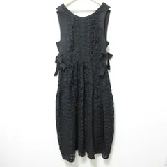 美品 23SS 3.1 Phillip Lim 3.1フィリップリム サイドリボンノースリーブ フレアワンピース サイズ2 ブラック レディース 古着 中古 USEDのサムネイル