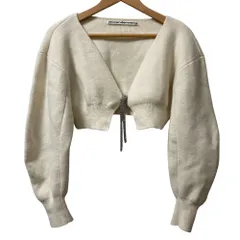 良品 Alexander Wang アレキサンダーワン カシミヤブレンド クロップドニットカーディガン サイズS アイボリー レディース 古着 中古 USEDのサムネイル