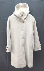 ◇ PREFERIR プレフェリール フード 裏キルト 膝丈 ロング 全体に毛羽立ち有 長袖 フーテッドコート サイズ40 ベージュ E 1212200024352レディース 【1212200024352】のサムネイル