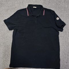 MONCLER ポロシャツ ネイビー 襟ライン入り swag - メルカリ