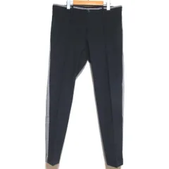 美品 DOLCE&GABBANA ドルチェ&ガッバーナ 側章 スラックスパンツ サイズ52 ネイビー×グレー メンズ 古着 中古 USEDのサムネイル