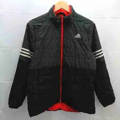 ◇ adidas アディダス ナイロン キルティング生地 カンボジア製 長袖 ジャンパー ジャケット ダウン サイズJ160 ブラック E 13011200152572男の子女の子メンズレディース 【1301120015257】のサムネイル