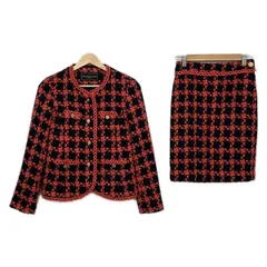 DEUXIEME CLASSE(ドゥーズィエム) スカートセットアップ レディース - レッド×黒 チェック柄のサムネイル