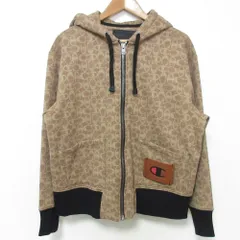 新品同様 COACH × champion コーチ チャンピオン シグネチャー ジップアップ パーカー 6449 サイズS ベージュ  レディース 古着 中古 USEDのサムネイル