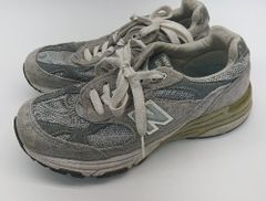 ◇ New balance ニューバランス 993 ピッグスキン USA製 ストリート ローカットスニーカー サイズ23.0 グレー E 1301230022459 レディース 【1301230022459】