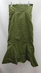 ◇ natural couture ナチュラルクチュール バックスリット 無地 ロング マーメイド スカート サイズM グリーン E 13012300256272 レディース 【1301230025627】のサムネイル