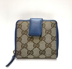 x GGキャンバス 二つ折り財布 コンパクトウォレット GUCCI 美品 601 GG二つ折りウォレット GGスプリーム ・ブラック インテリア グレー 小物
