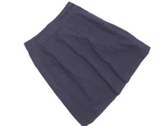 BALLSEY ボールジー トゥモローランド ドット柄 タック Aライン 台形 スカート size36/紺 ■◇ レディースのサムネイル