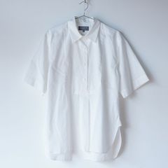 新品未使用 CHAOS 半袖 シャツ ホワイト ドルマンスリーブ 麻混 F