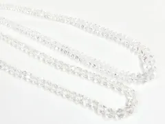SILVER金具 天然石 水晶 カット ネックレス セット ④