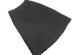 LAURA ASHLEY ローラ アシュレイ 大きいサイズ ギャザー ロング スカート size13/黒 ■◇ レディース