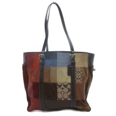 A473【COACH／コーチ】トートバッグ シグネチャー パッチワーク ハラコ