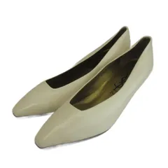 イヴサンローラン YVES SAINT LAURENT パンプス レザー スクエアトゥ ミドルヒール 36 23㎝ 白 ホワイト /XZ ■GY99
