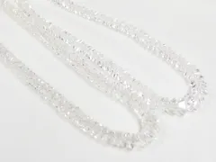 SILVER金具 天然石 水晶 カット ネックレス セット ⑤