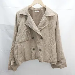 ◇ apres jour トレンチコート風ジャケット ラグラン 春秋 アウター 長袖 ジャケット サイズF ベージュ系 E 1301260035719 レディース 【1301260035719】のサムネイル