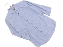 MICHEL KLEIN ミッシェルクラン HOMME リネン混 シャツ size46/青 ■◇ メンズのサムネイル