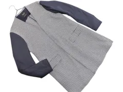 UNITED TOKYO ユナイテッドトウキョウ 切替 千鳥柄 ノーカラー コート size1/濃紺ｘ青ｘ白 ■◇ レディースのサムネイル