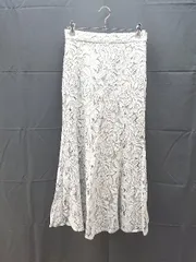 ◇ rienda リエンダ 花柄レース ウエストゴム ロング タイト ナロー スカート サイズM ミントグリーン E 1301260044223 レディース 【1301260044223】のサムネイル