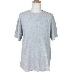 クリスチャン・ディオール Christian Dior オブリーク総柄 テリーコットン 半袖Tシャツ 113J692A0614 グレー コットン メンズ 半袖Ｔシャツのサムネイル