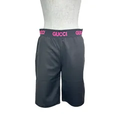 グッチ GUCCI ウエストロゴバイカーショートパンツ 688421 ブラック コットン レディース ショートパンツのサムネイル