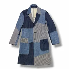 Yohji Yamamoto POUR HOMME デニムパッチワークコート デニムジャケット ヨウジヤマモトプールオム HR-J95-098 インディゴ 2 （15692M）のサムネイル