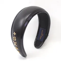 Ft1350081 ルイ・ヴィトン ヘアバンド カチューシャ ヘアアクセサリー モノグラム M77396 ブラック レディース LOUIS VUITTON 中古のサムネイル